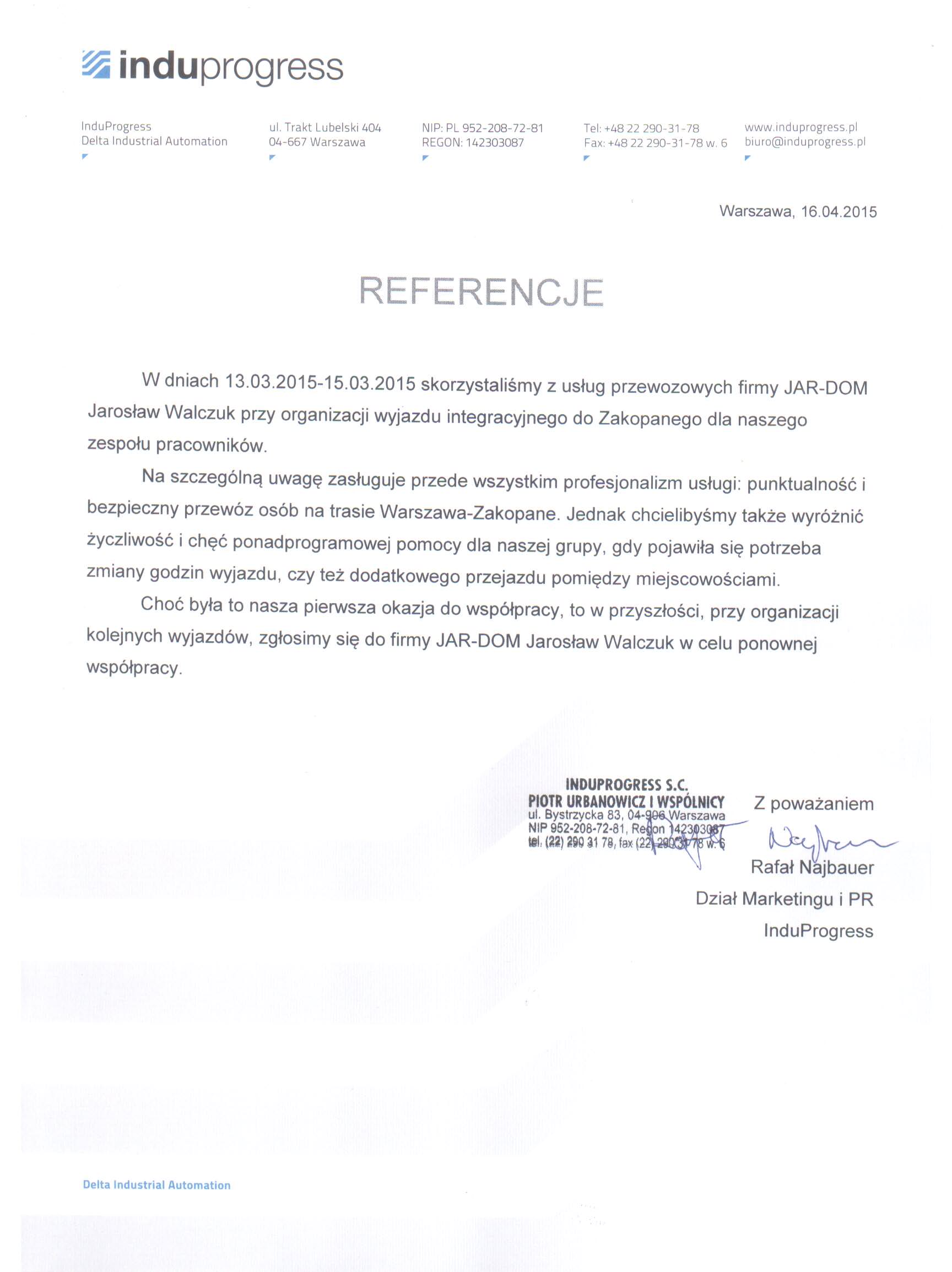 referencje od InduProgress